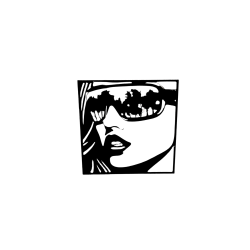 Femme à lunette avec reflet