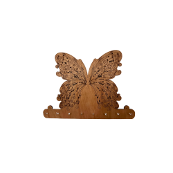 Porte clés papillon en bois