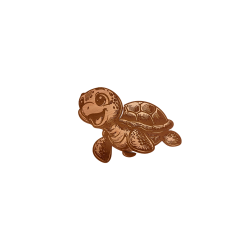 Tortue en bois gravée